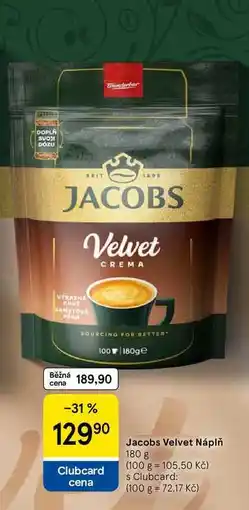 Tesco Jacobs Velvet Náplň, 180 g nabídka