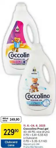 Tesco Coccolino Prací gel, 43-45 PD, více druhů nabídka