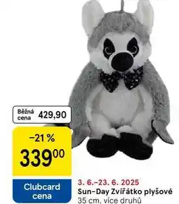 Tesco Sun-Day Zvířátko plyšové, 35 cm, více druhů nabídka