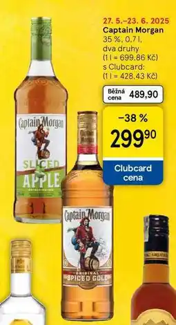 Tesco Captain Morgan 35 %, 0,7 l nabídka