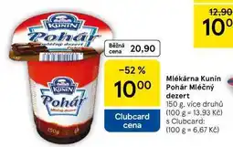 Tesco Mlékárna Kunín Pohár Mléčný dezert, 150 g nabídka