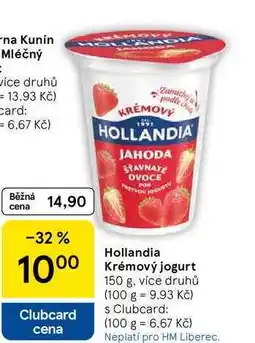 Tesco Hollandia Krémový jogurt, 150 g nabídka