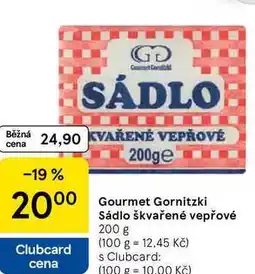 Tesco Gourmet Gornitzki Sádlo škvařené vepřové, 200 g nabídka