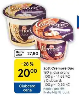 Tesco Zott Cremore Duo, 190 g nabídka