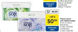 Tesco Tesco Luxury soft Toaletní papír, 8 rolí, 3 vrstvy. dva druhy nabídka