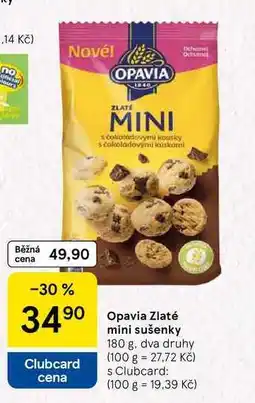 Tesco Opavia Zlaté mini sušenky, 180 g, dva druhy nabídka