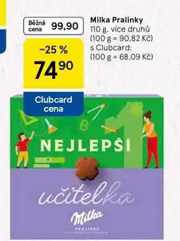 Tesco Milka Pralinky více druhů, 110 g nabídka