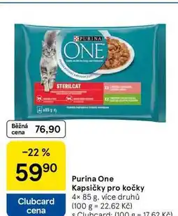 Tesco Purina One Kapsičky pro kočky 4× 85 g, více druhů nabídka