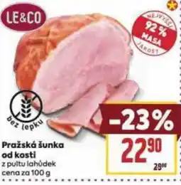 Billa Pražská šunka od kosti nabídka