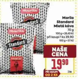 Billa Marila Standard Mletá káva nabídka