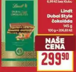 Billa Lindt Dubai Style čokoláda nabídka