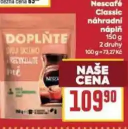 Billa Nescafé Classic náhradní náplň nabídka