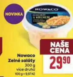 Billa Nowaco Zelné saláty nabídka