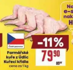 Billa Farmářské kuře z Údlic Kuřecí křídla nabídka