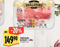 Albert Vepřová plec bez kosti - v celku nabídka