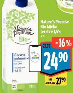 Albert Nature's Promise Bio Mléko čerstvé 1,5% nabídka