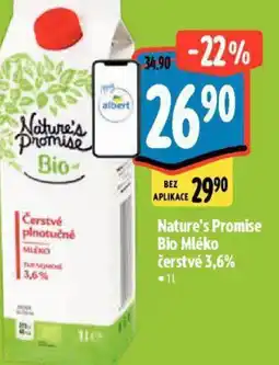 Albert Nature's Promise Bio Mléko čerstvé 3,6% nabídka