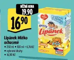 Albert Lipánek Mléko ochucené nabídka