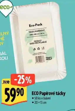 Albert ECO Papírové tácky nabídka