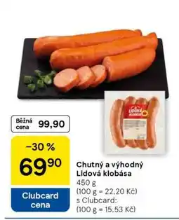 Tesco Chutný a výhodný Lidová klobása nabídka