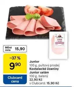 Tesco Kostelecké uzeniny Junior salám nabídka