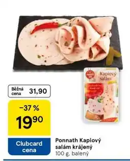 Tesco Ponnath Kapiový salám krájený nabídka