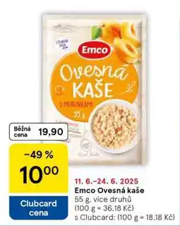 Tesco Emco ovesná kaše nabídka