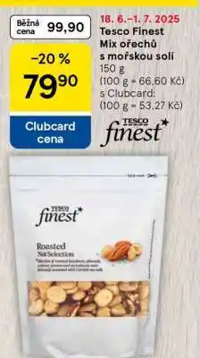 Tesco Tesco Finest Mix ořechů s mořskou solí nabídka