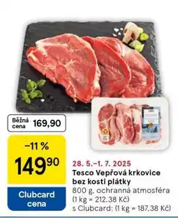 Tesco Tesco Vepřová krkovice bez kosti plátky nabídka
