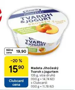 Tesco Madeta Jihočeský tvaroh s jogurtem nabídka