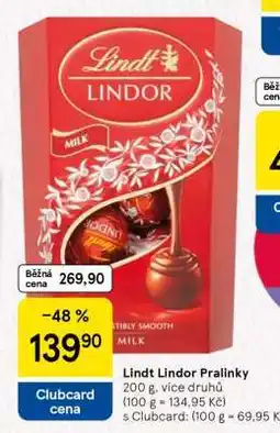 Tesco Lindt Lindor Pralinky nabídka