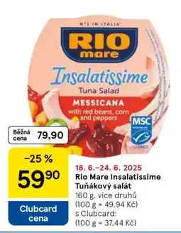 Tesco Rio Mare Insalatissime Tuňákový salát nabídka