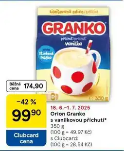Tesco Orion Granko s vanilkovou příchutí nabídka