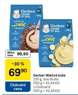 Tesco GERBER Mléčná kaše nabídka