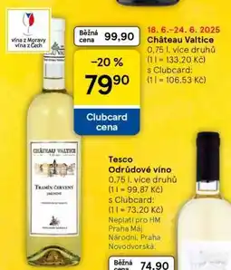 Tesco Château Valtice nabídka