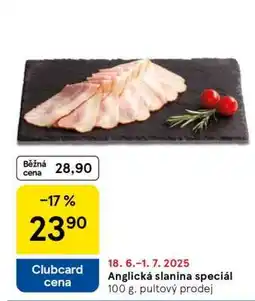Tesco Anglická slanina speciál nabídka