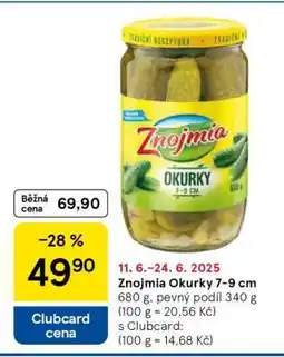 Tesco Znojmia Okurky 7–9 cm nabídka