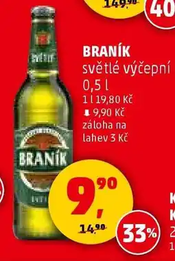 Penny Market BRANÍK světlé výčepní 0,5 l nabídka