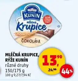 Penny Market MLÉČNÁ KRUPICE, RÝŽE KUNÍN nabídka