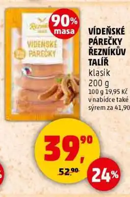 Penny Market VÍDEŇSKÉ PÁREČKY ŘEZNÍKŮV TALÍŘ klasik nabídka