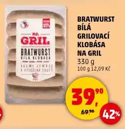 Penny Market BRATWURST BÍLÁ GRILOVACÍ KLOBÁSA NA GRIL nabídka