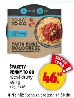 Penny Market ŠPAGETY PENNY TO GO nabídka