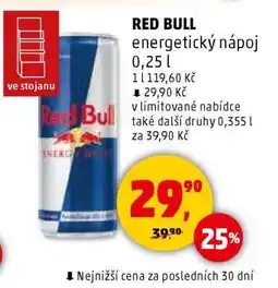 Penny Market RED BULL energetický nápoj 0,25 l nabídka
