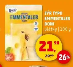 Penny Market SÝR TYPU EMMENTALER BONI nabídka