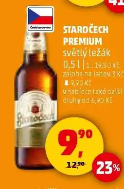 Penny Market STAROČECH PREMIUM světlý ležák nabídka