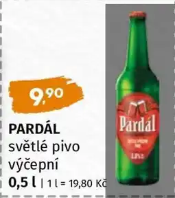 Terno PARDÁL světlé pivo výčepní nabídka