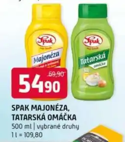 Terno SPAK Majonéza, Tatarská omáčka nabídka