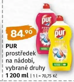 Terno PUR prostředek na nádobí, vybrané druhy nabídka