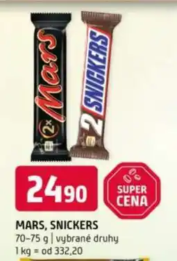 Terno MARS, SNICKERS nabídka
