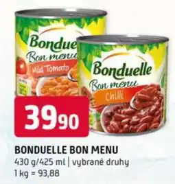Terno Bonduelle Bon Menu nabídka
